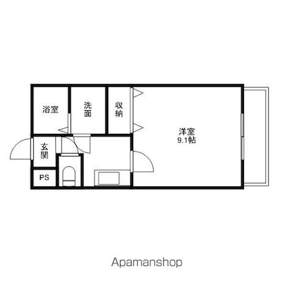 トップハウス水口Ⅰ[1K/30.67m2]の間取図