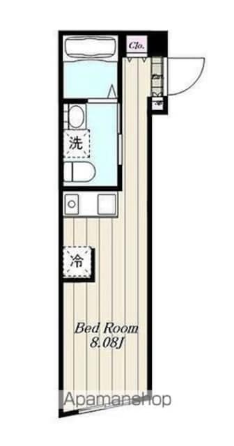東京都世田谷区若林４丁目[1R/18.51m2]の間取図