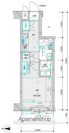東京都大田区新蒲田１丁目[1K/23.65m2]の間取図