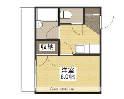 エステート三滝[1K/17.15m2]の間取図