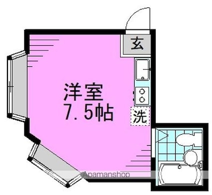 東京都杉並区高円寺南１丁目[1R/18m2]の間取図
