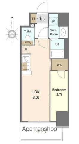 S−RESIDENCE亀島駅前ASCENTの間取り写真