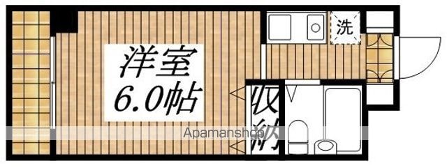 アバクス立川[1R/18.42m2]の間取図