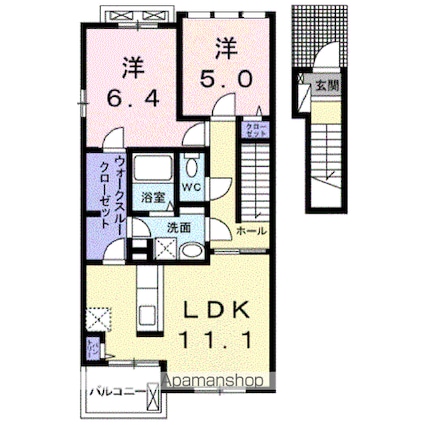 ロータス　Ａ[2LDK/58.78m2]の間取図
