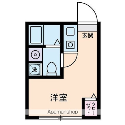 アムス早稲田（旧ＬａＢｌａｎｃｈｅｕｒ早稲田）[1R/11.43m2]の間取図