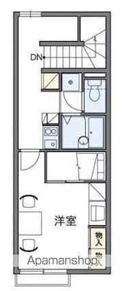 レオパレスキュルティ上林[1K/28.02m2]の間取図