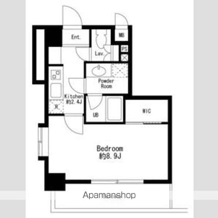 プライムアーバン武蔵小金井Ⅱ[1K/31.23m2]の間取図