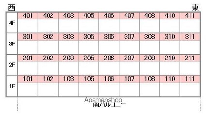 Ｆ愛光マンション[1K/23.07m2]の配置図