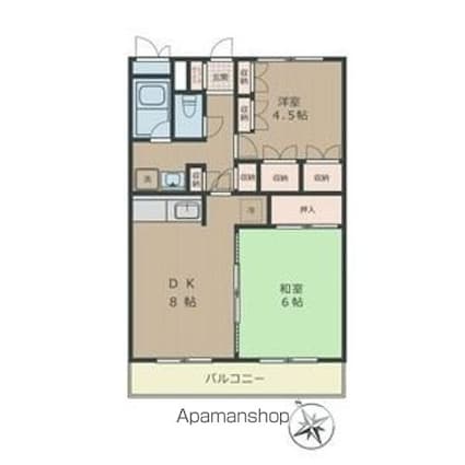 ドミシル池袋[2DK/44m2]の間取図