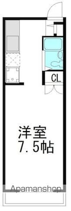 ファイン・キャッスル[1R/25.41m2]の間取図