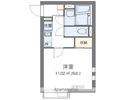 クレイノレモンバーム[1K/22.56m2]の間取図