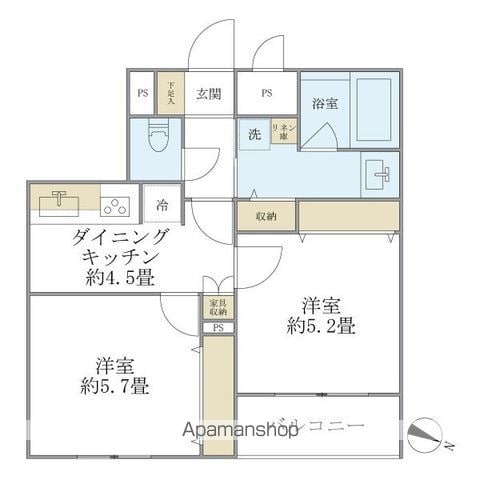 THE SHINAGAWA EAST RESIDENCEの間取り写真