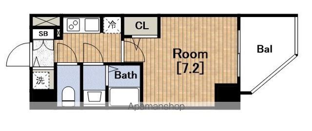 S−RESIDENCE阿波座BOUNCYの間取り写真