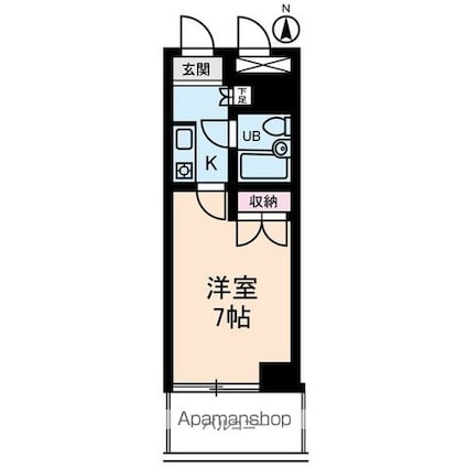 ２１オギサカ志村坂上[1R/17.55m2]の間取図