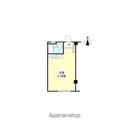 東京都世田谷区北沢３丁目[1R/19.47m2]の間取図