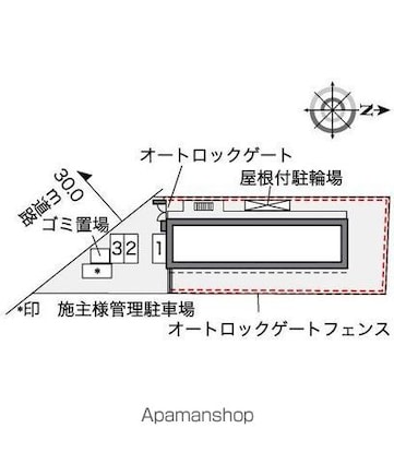 東京都練馬区谷原５丁目[1K/26.08m2]の配置図