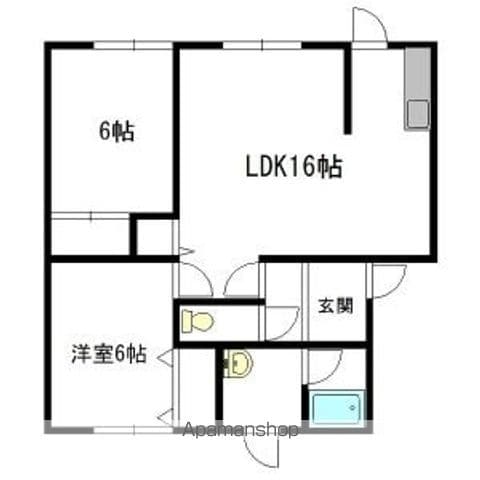 中のマンションDの間取り写真