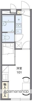 レオパレス花森[1K/22.35m2]の間取図