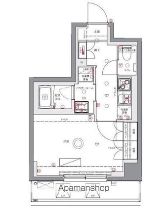 ユリカロゼＡＺ上板橋[1K/26.43m2]の間取図