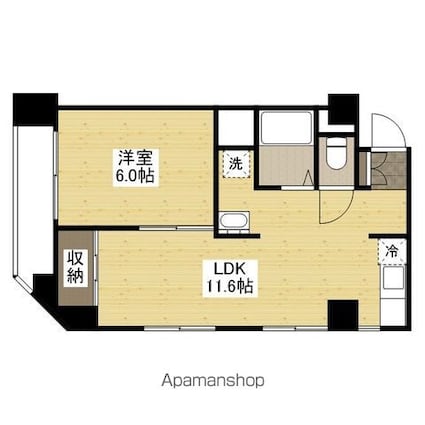 第一中野ビル[1LDK/41.67m2]の間取図