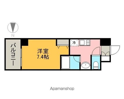 ニーズメゾン新栄（シンサカエ）[1K/24.8m2]の間取図