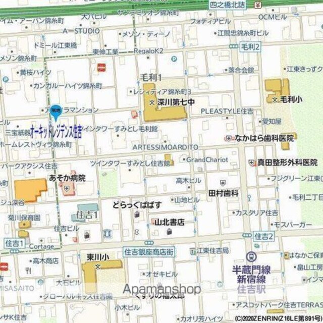 オーキッドレジデンス住吉[1DK/25.53m2]の配置図