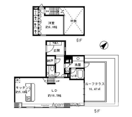 ＫＤＸレジデンス南青山[1LDK/82.5m2]の間取図