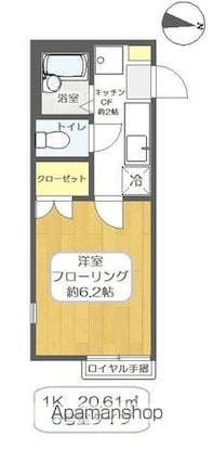 東京都江戸川区瑞江１丁目[1K/20.61m2]の間取図