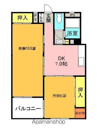 シャトー東香里の間取り写真