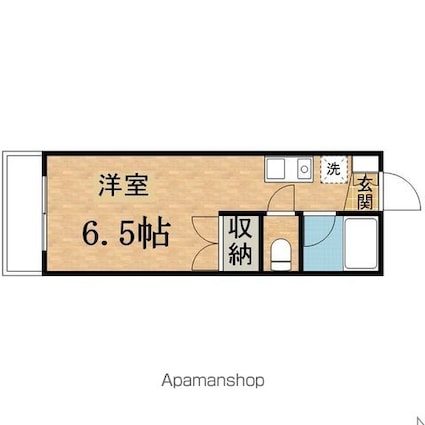 シルクドミトリー[1R/21.7m2]の間取図