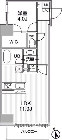 シーズンフラッツ浅草言問通りの間取り