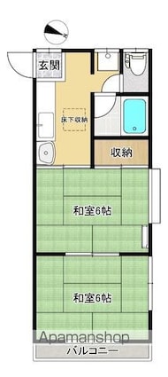 コーポ万石[2K/33.12m2]の間取図