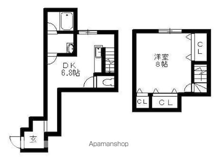 ツインズ[1DK/39.73m2]の間取図