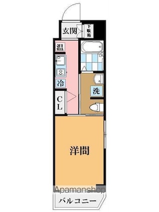 シャトル－ＴＷＯ[1K/22.4m2]の間取図