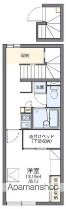 レオパレスグランドゥール太田[1K/28.02m2]の間取図