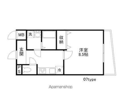 ＣＩＴＹ　ＳＰＩＲＥ浜大津駅前[1K/28.29m2]の間取図