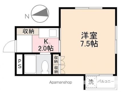近江ハイツ[1K/21.12m2]の間取図