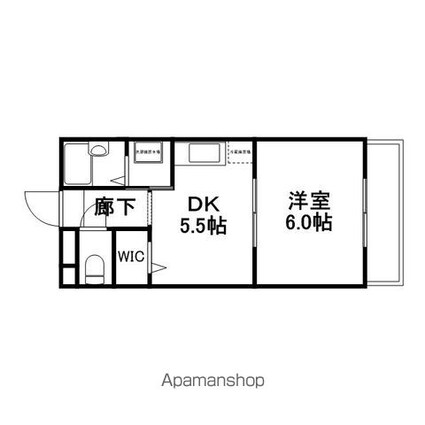 セイコーズマンション列見[1DK/32.8m2]の間取図