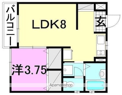 コーポ三瀬[1LDK/31.05m2]の間取図