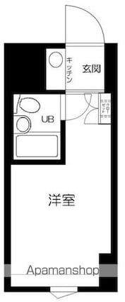グランドハウスシャンティ[1K/13.75m2]の間取図