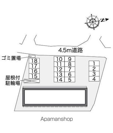 レオパレスウェル春日[1K/28.02m2]の駐車場2