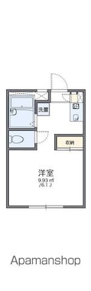 レオパレスセゾン[1K/19.87m2]の間取図