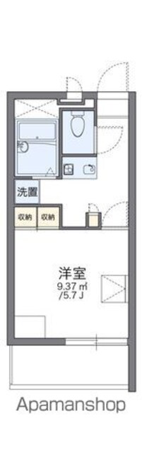 レオパレスエスペランサ分梅[1K/20.28m2]の間取図