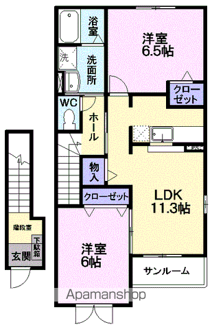 パストラールの間取り写真