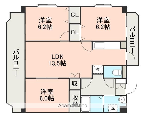 グランレーヴ弐番館の間取り写真