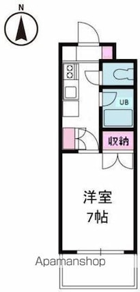 ジョイフル第３小坂[1DK/22.91m2]の間取図