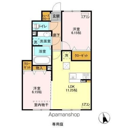 フェニックス[2LDK/53.32m2]の間取図
