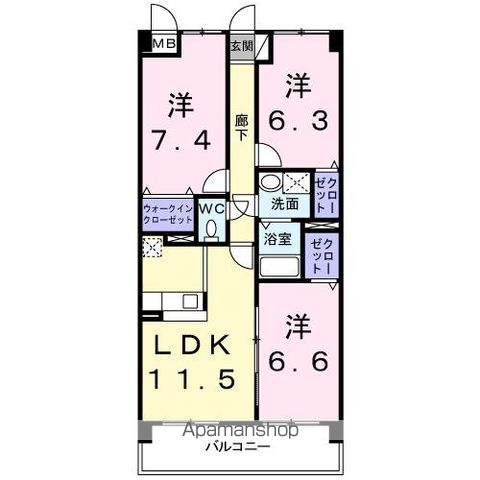 サン ビオラの間取り写真
