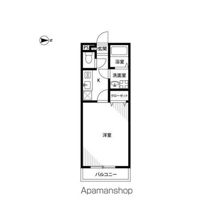 アムール　ラマージュ[1K/26.08m2]の間取図