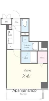 ビーコンヒル東松原[1K/29.93m2]の間取図